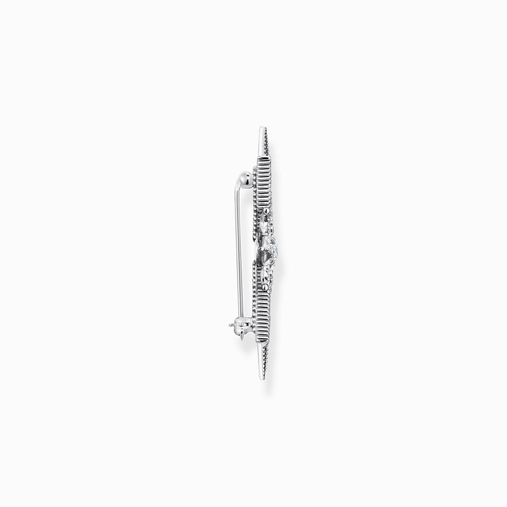 STERLING SILVER ZIRCONIA STAR BROOCH
