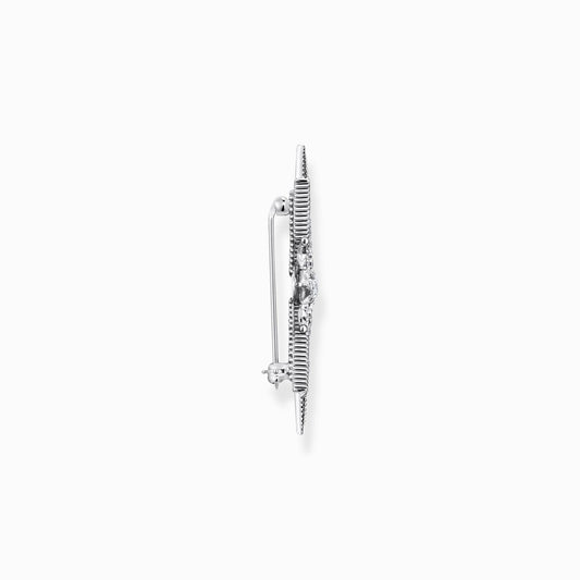 STERLING SILVER ZIRCONIA STAR BROOCH