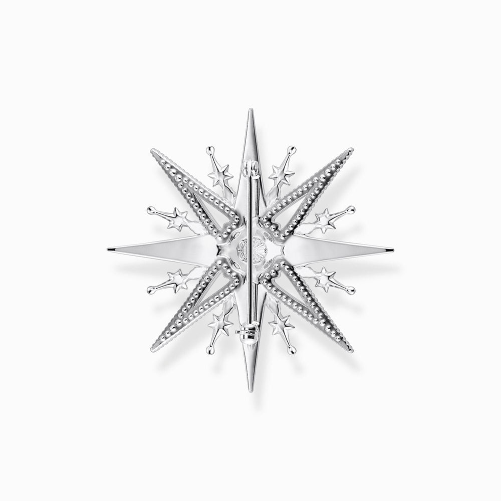 STERLING SILVER ZIRCONIA STAR BROOCH