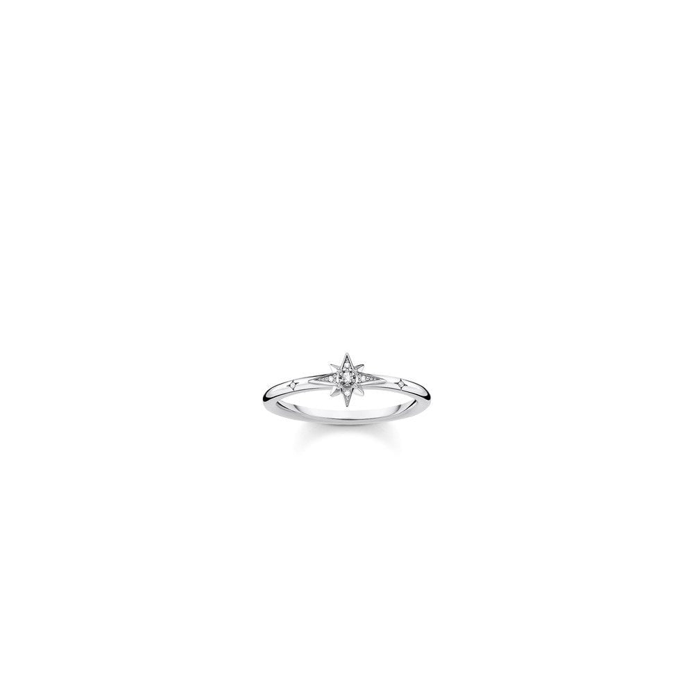 STERLING SILVER ZIRCONIA STAR RING