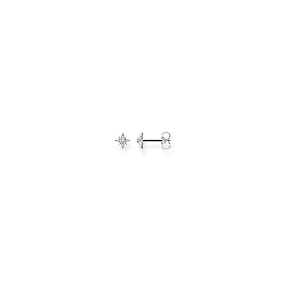 STERLING SILVER ZIRCONIA STAR STUD EARRINGS