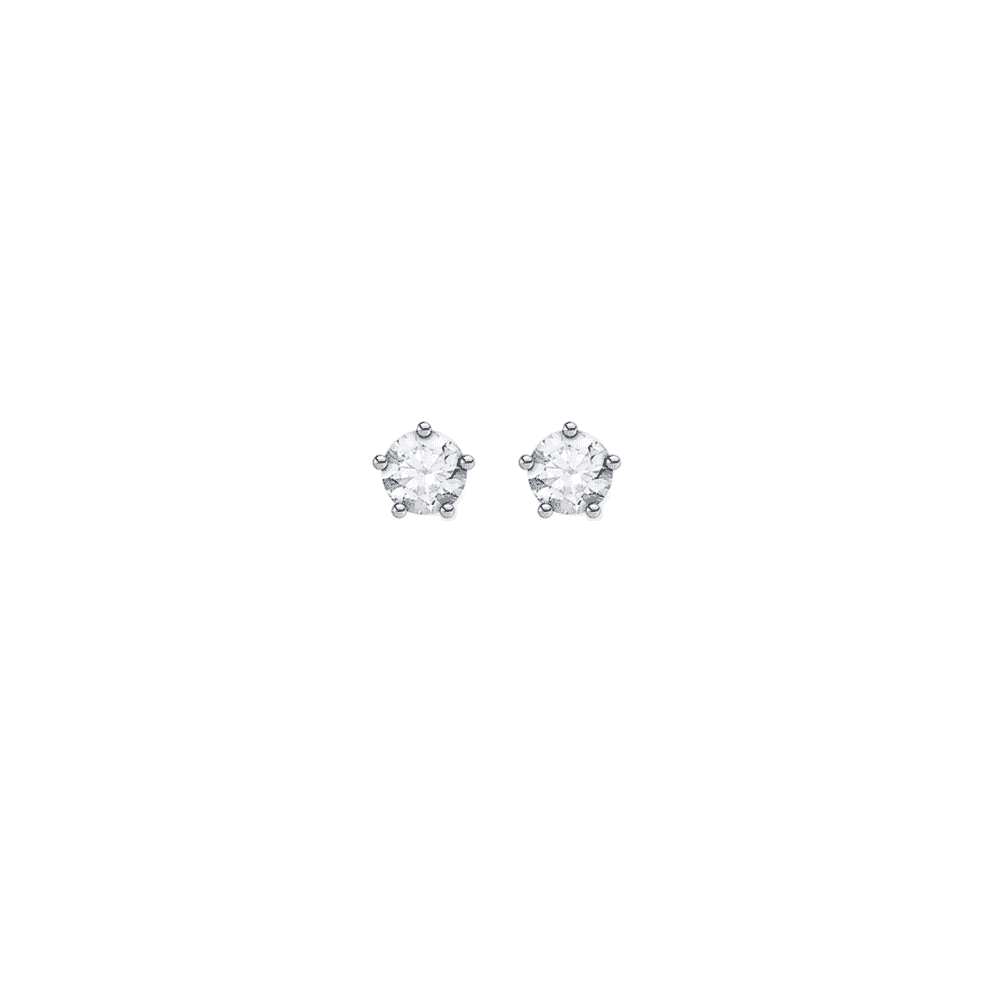 STERLING SILVER ZIRCONIA STUD EARRINGS