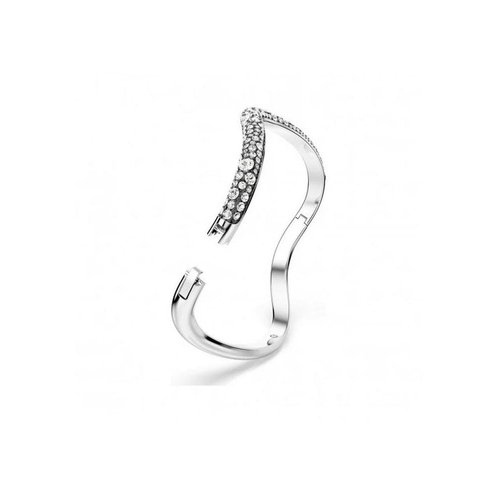SUBLIMA RHODIUM FINISHED, ROUND CUT STONES BANGLE