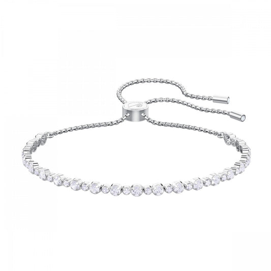 SUBTLE BRACELET, WHITE SWAROVSKI CRYSTALS, RHODIUM PLATED