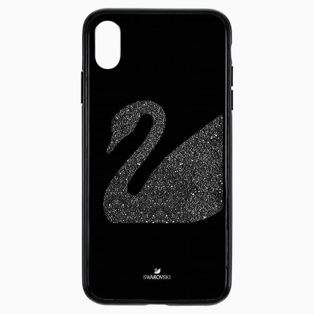 SWAN FABRIC SMARTPHONE CASE WITH INTEGRATED BUMPER, IPHONE® XS MAX, BLACK