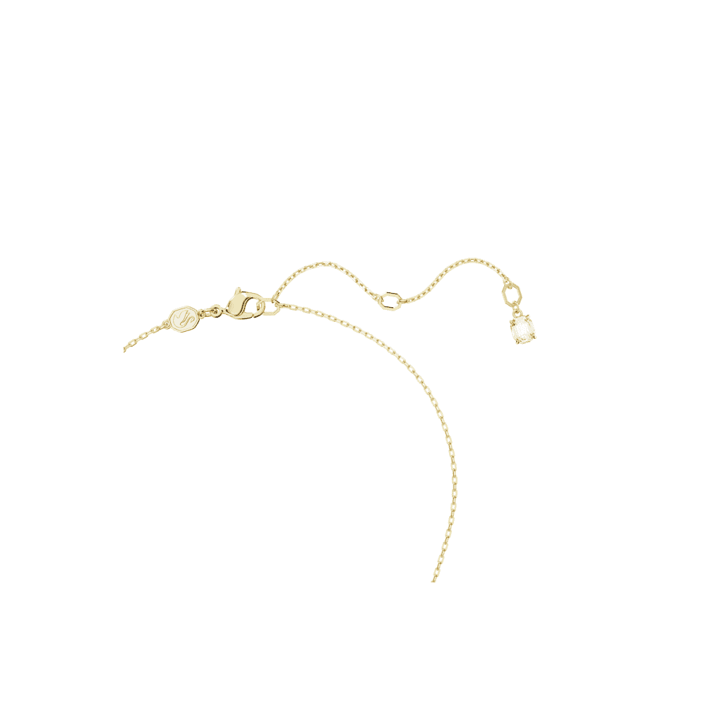 SWAROVSKI DEXTERA INTERLOCKING LOOP WHITE GOLD-TONE PLATED PENDANT