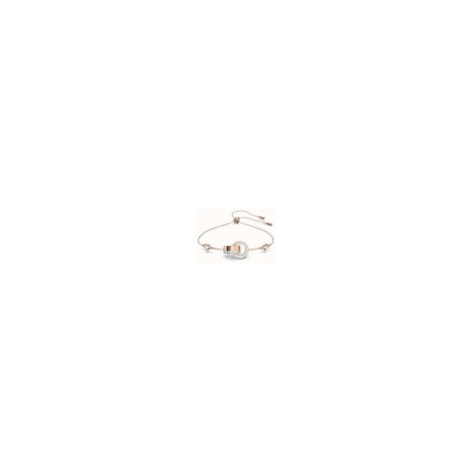 SWAROVSKI HOLLOW INTERLOCKING LOOP ROSE GOLD BRACELET