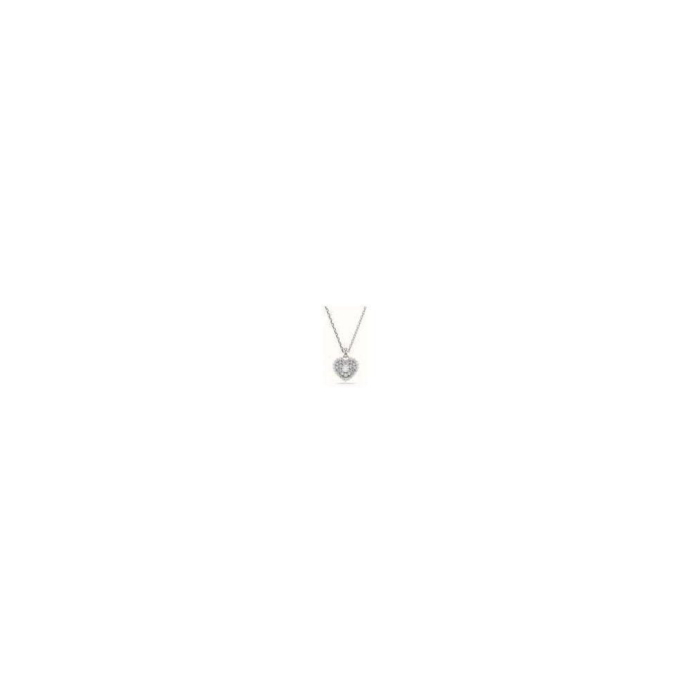 SWAROVSKI HYPERBOLA HEART WHITE RODIUM PLATED PENDANT