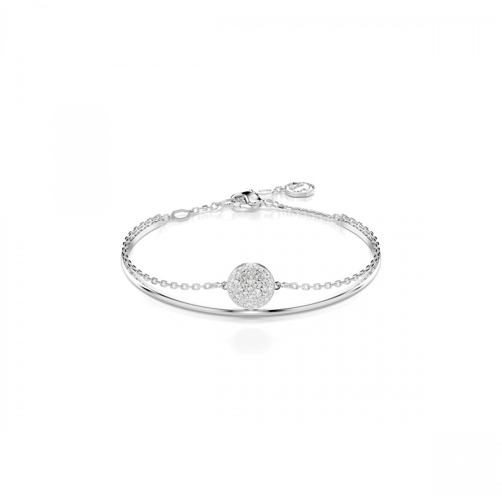 SWAROVSKI METEORA WHITE RHODIUM PLATED BANGLE