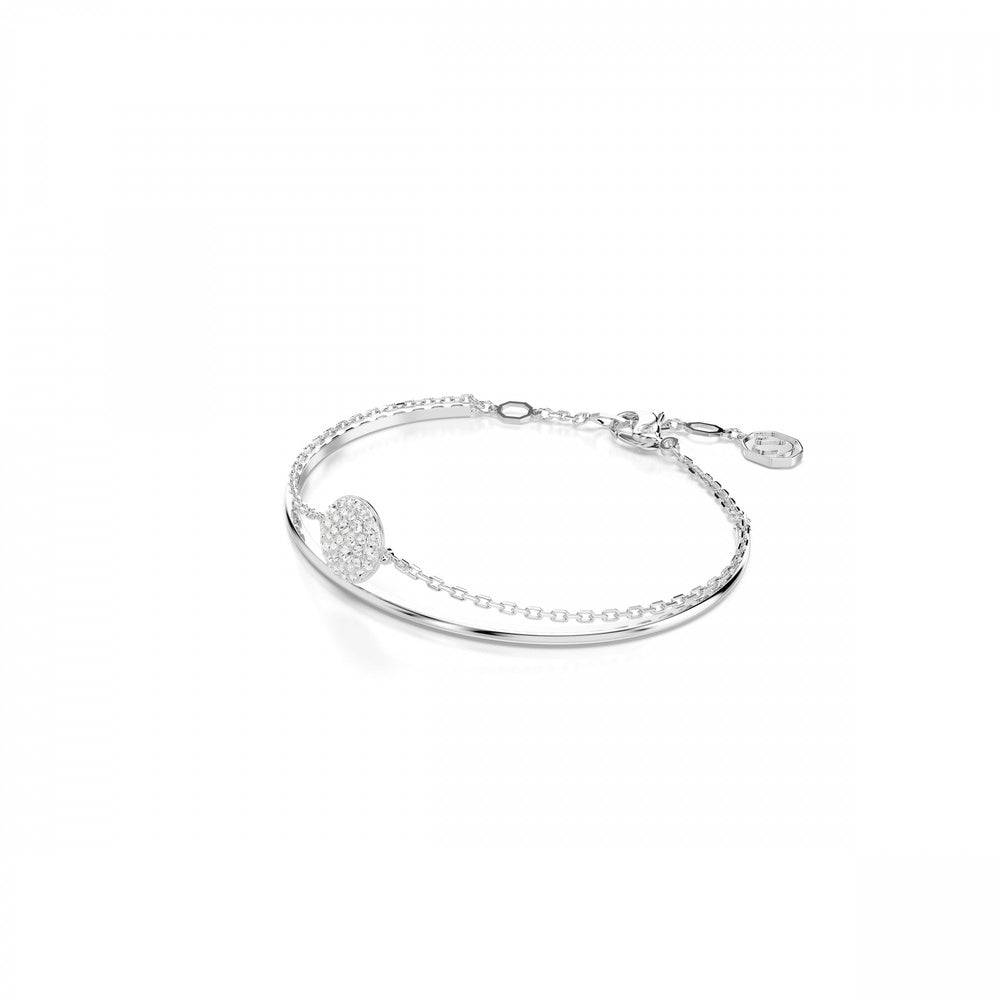 SWAROVSKI METEORA WHITE RHODIUM PLATED BANGLE