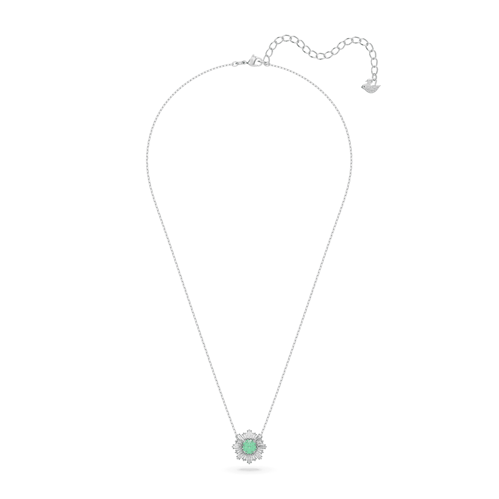 SWAROVSKI SUNSHINE GREEN PENDANT RHODIUM PLATED