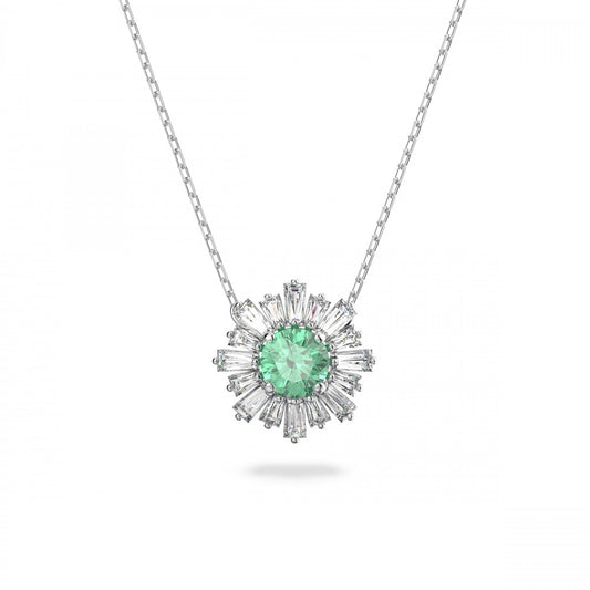 SWAROVSKI SUNSHINE GREEN PENDANT RHODIUM PLATED