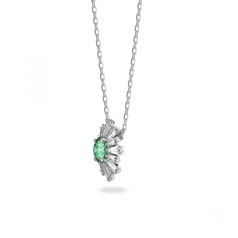SWAROVSKI SUNSHINE GREEN PENDANT RHODIUM PLATED
