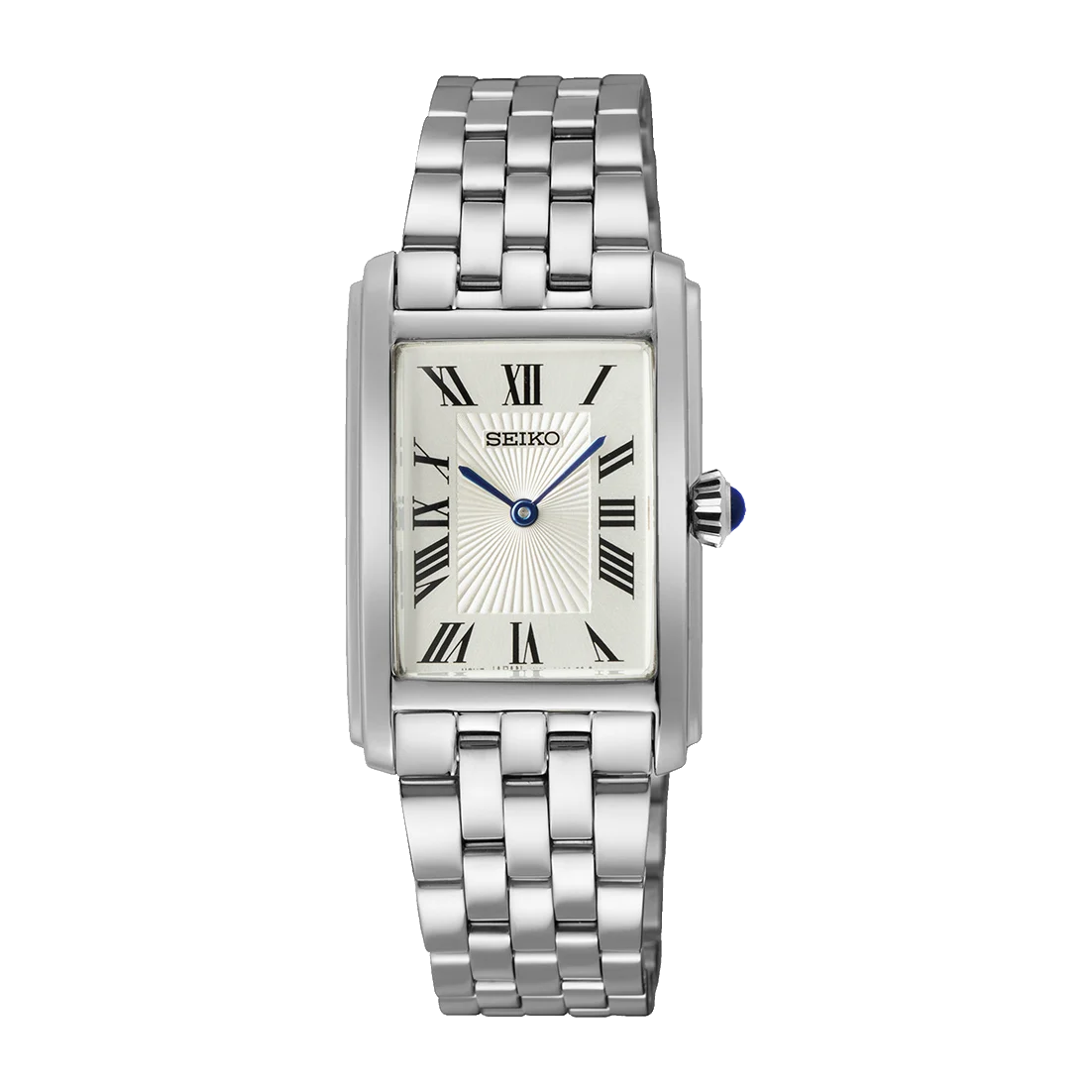 SEIKO QUARTZ WHITE DIAL LADIES STAINLESS STEEL WATCH