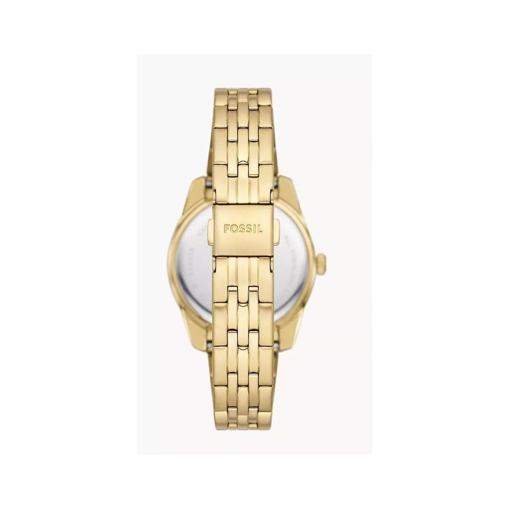 Scarlette Three-Hand, Date, Gold-Toned Ladies Stainless Steel Watch