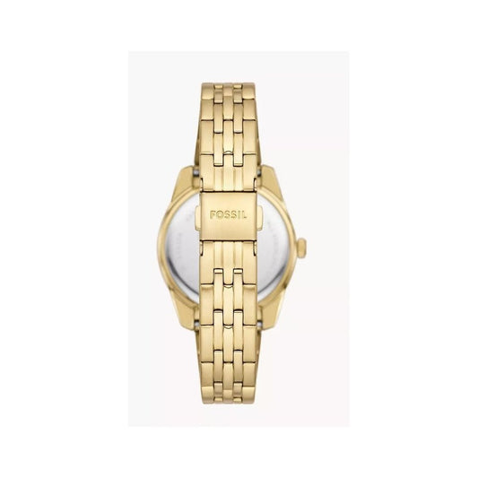 Scarlette Three-Hand, Date, Gold-Toned Ladies Stainless Steel Watch