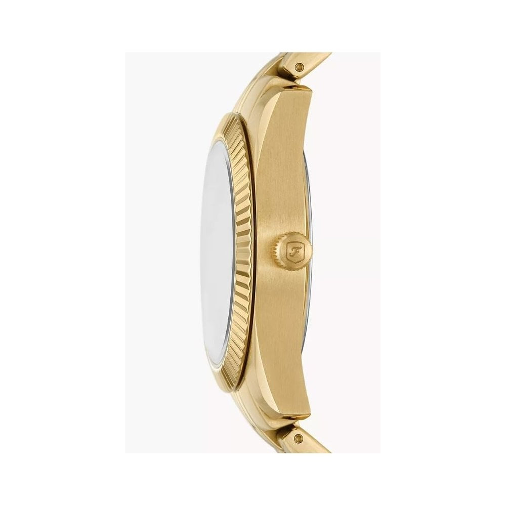 Scarlette Three-Hand, Date, Gold-Toned Ladies Stainless Steel Watch
