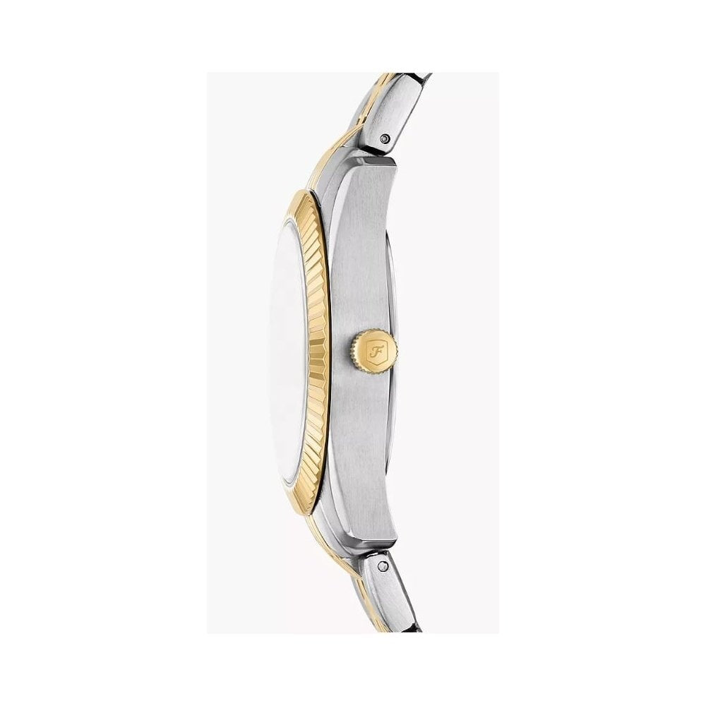 Scarlette Three-Hand, Date, Green Sunray Dial, Two-Toned Ladies Stainless Steel Watch