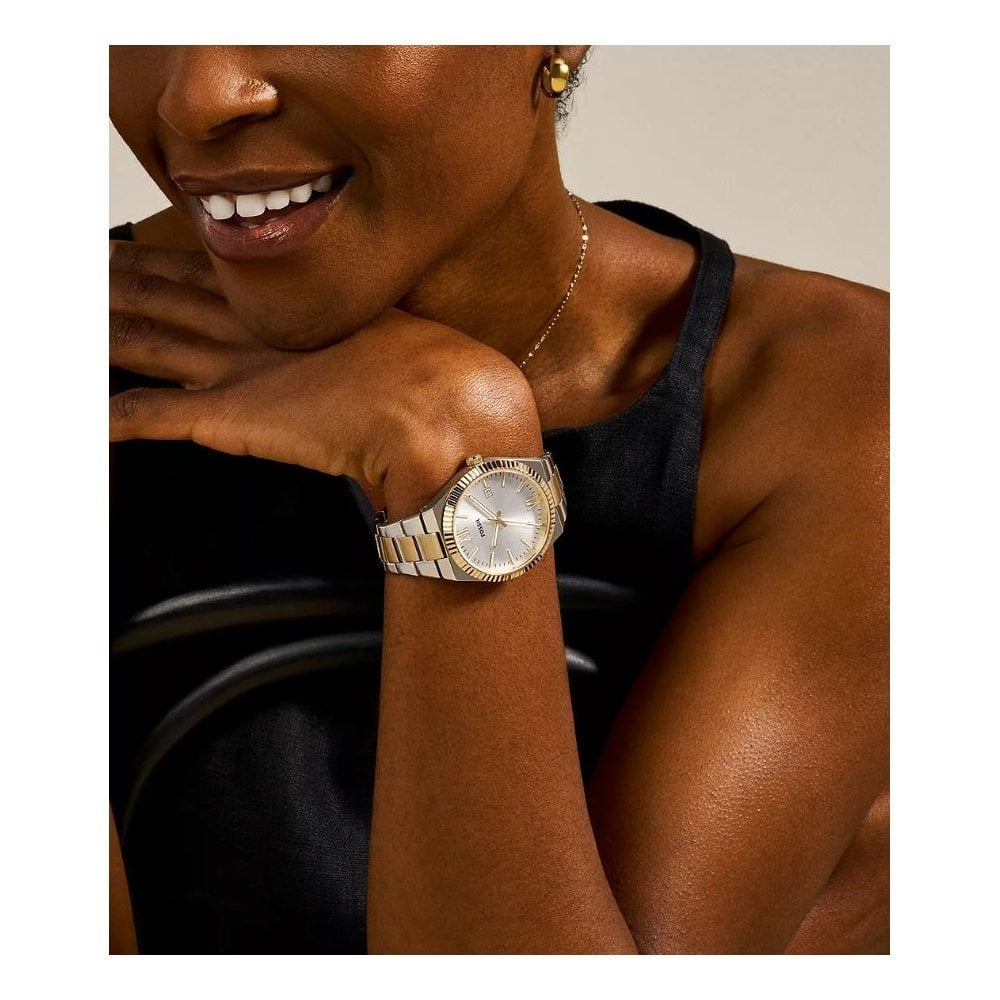 Scarlette Three-Hand, Date, Two-Tone Ladies Stainless Steel Watch