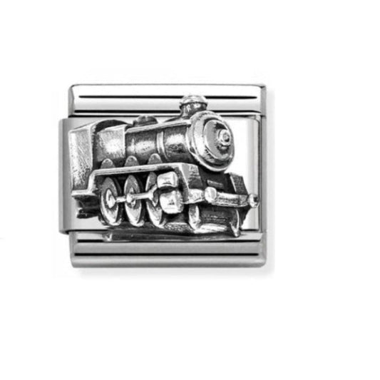 Silver Locomotive Train Nomination Charm