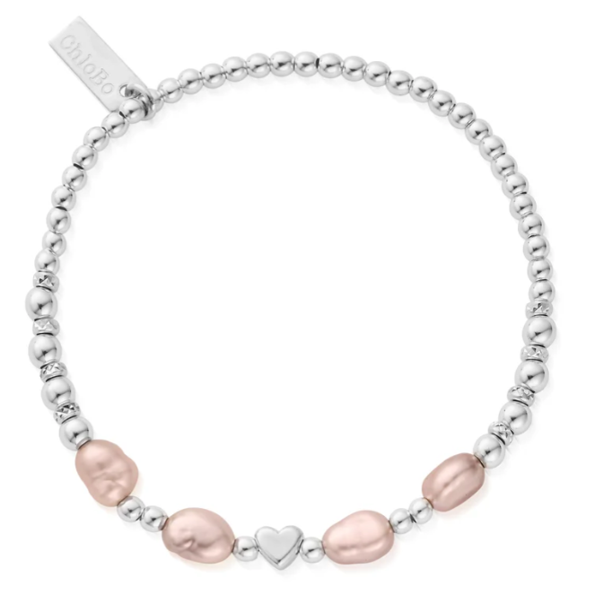 WITH LOVE PINK PEARL CHLOBO BRACELET