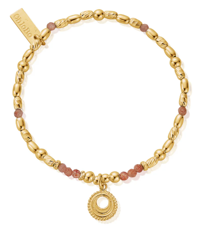 GOLD PEACH MOONSTONE SACRAL CHAKRA CHLOBO BRACELET