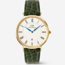 Daniel Wellington Classic White Dial Gents Green Croc Leather Watch