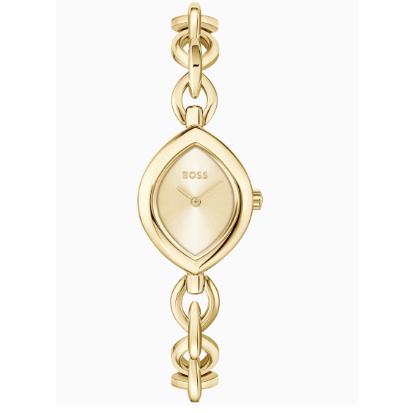 BOSS FIORA LADIES GOLD LINK STAINLESS STEEL WATCH