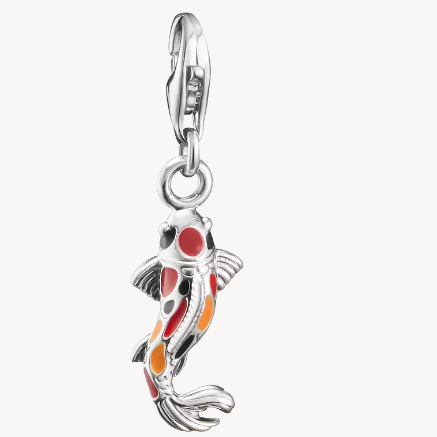 Coloured Koi Fish Charm