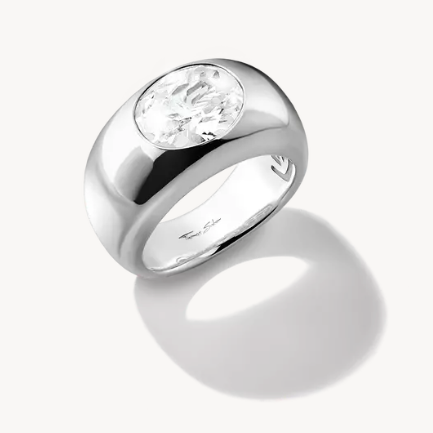 Bold Elegance Silver Thomas Sabo Ring with White Zirconia Stones