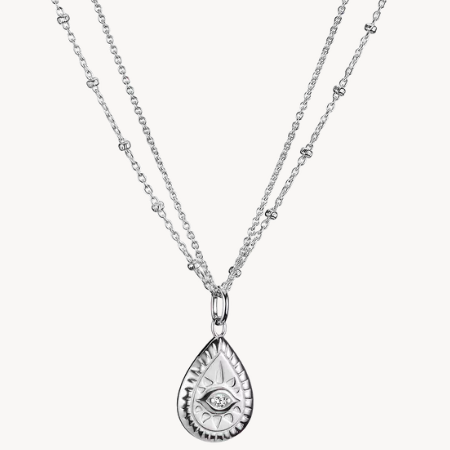 Thomas Sabo Silver Eye Double Necklace with Zirconia Elyndra