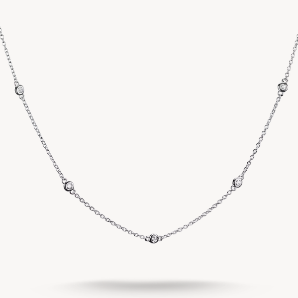 Thomas Sabo Silver Necklace with White Zirconia Stones