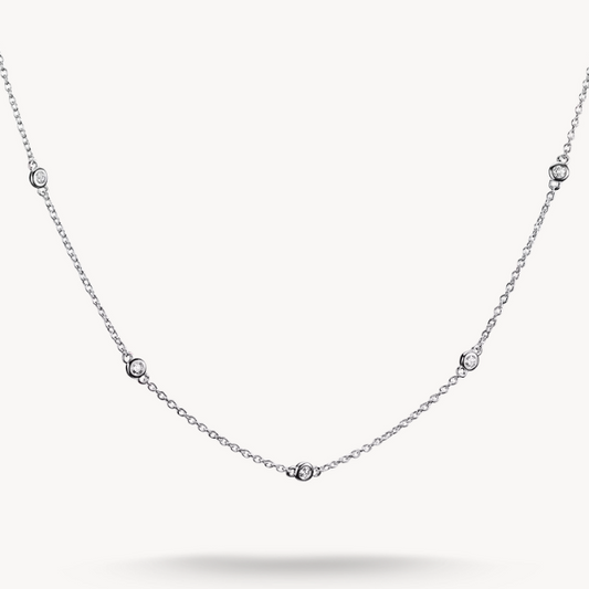 Thomas Sabo Silver Necklace with White Zirconia Stones