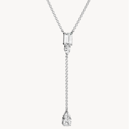 Thomas Sabo Silver Y Necklace with White Zirconia Stones Bold Elegance