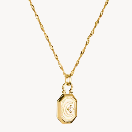 Thomas Sabo 18ct Gold on Silver Moon Necklace Elyndra