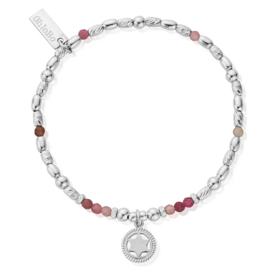 CHLOBO PINK TOURMALINE HEART CHAKRA BRACELET