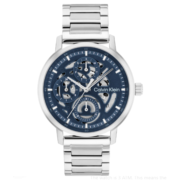 CALVIN KLEIN GAUGE BLUE CHRONO GENTS STAINLESS STEEL WATCH