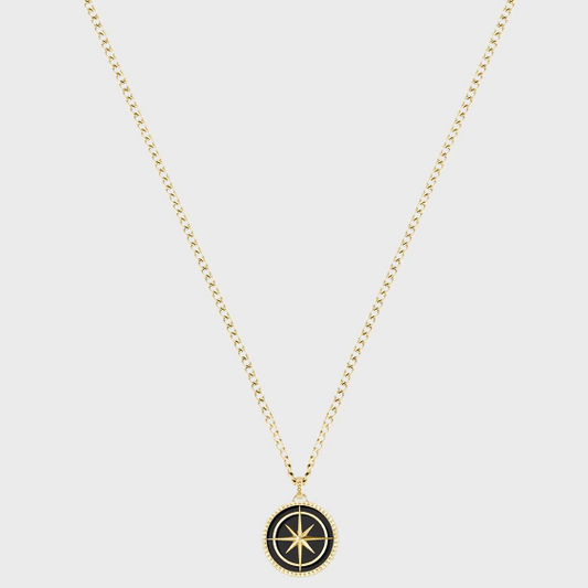 BOSS NORTH COMPASS GENTS STAINLESS STEEL PENDANT