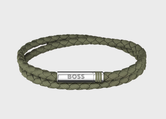 BOSS GREEN DOUBLE LEATHER BRACELET