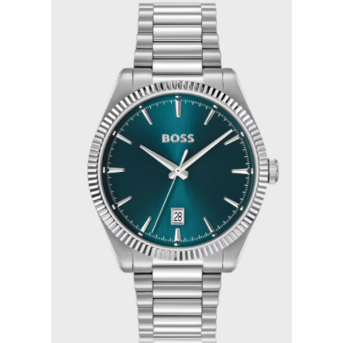 BOSS CHESWICK BLACK DIAL GENTS GOLD STAINLESS STEEL WATCH