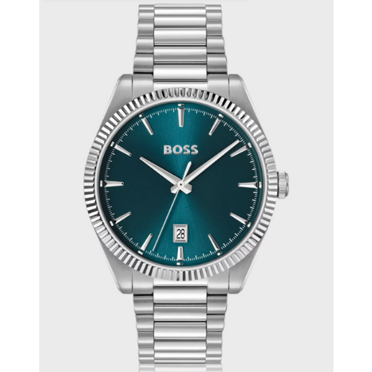 BOSS CHESWICK BLUE DIAL GENTS STAINLESS STEEL WATCH