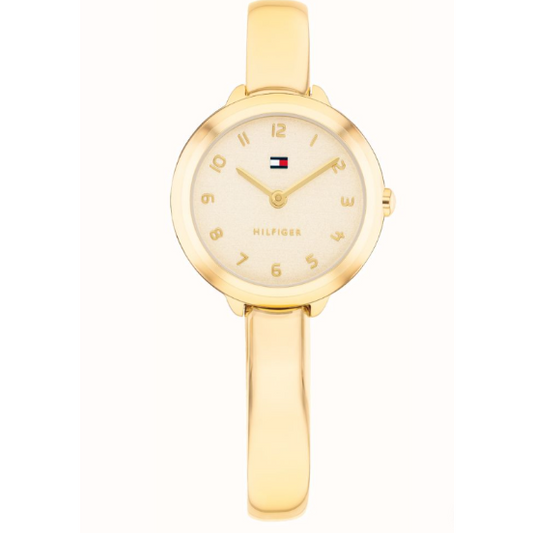 TOMMY HILFIGER LADIES GOLD STAINLESS STEEL WATCH