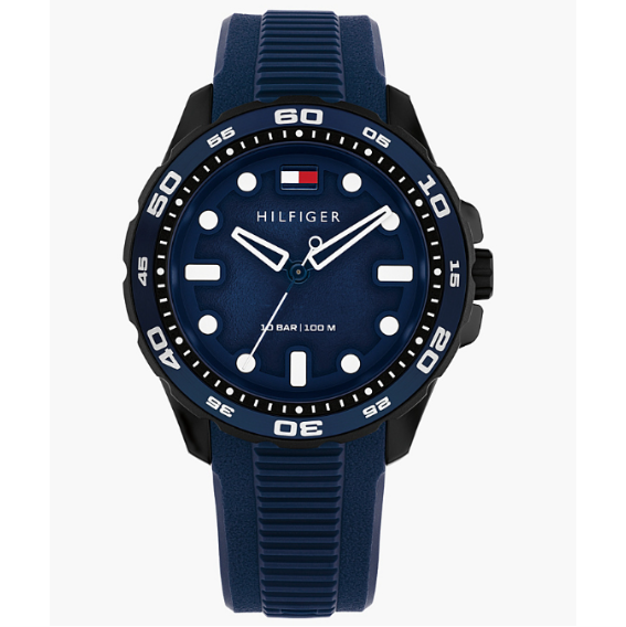 TOMMY HILFIGER BLUE SILICONE WATCH