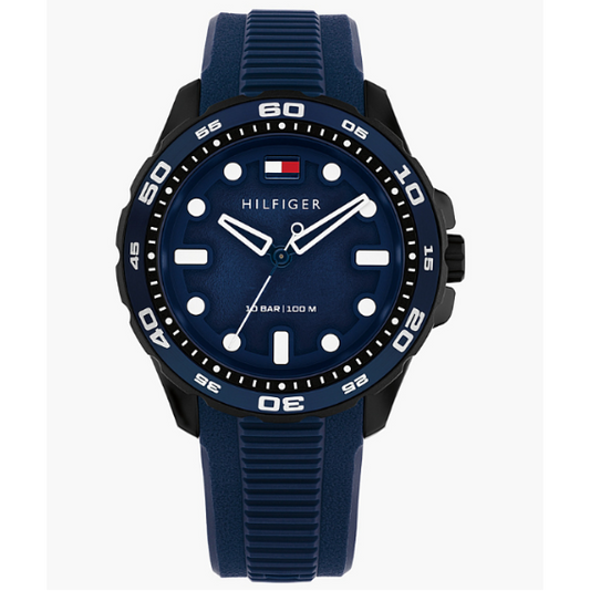 TOMMY HILFIGER BLUE SILICONE WATCH