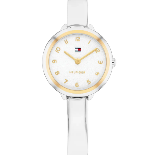 TOMMY HILFIGER LADIES TWO-TONED STAINLESS STEEL WATCH