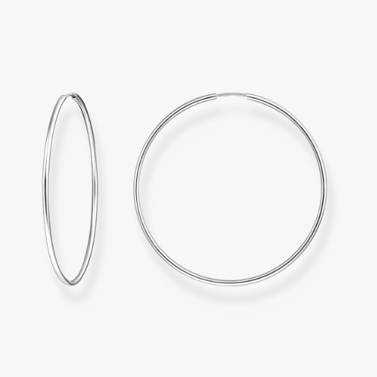 THOMAS SABO STERLING SILVER 60MM HOOP EARRINGS