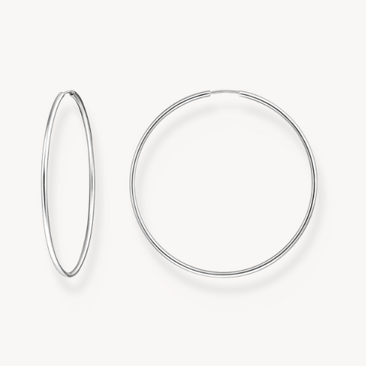THOMAS SABO STERLING SILVER 60MM HOOP EARRINGS