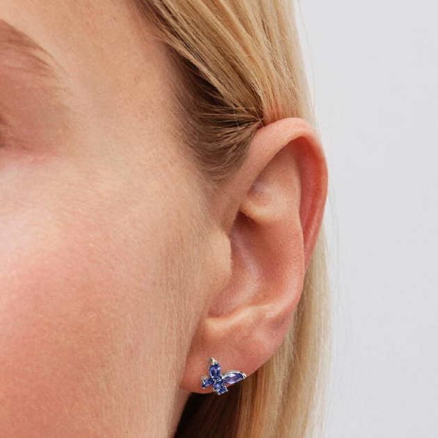 Pandora Blue Butterfly Stud Earrings