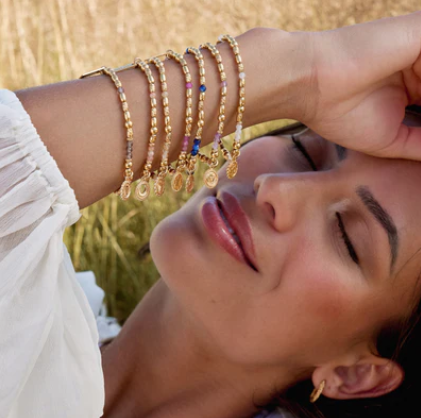 GOLD PEACH MOONSTONE SACRAL CHAKRA CHLOBO BRACELET