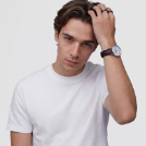 Daniel Wellington Classic White Dial Gents Brown Croc Leather Watch